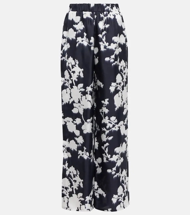 Max Mara Tenzone floral silk pants | LYBSTORE