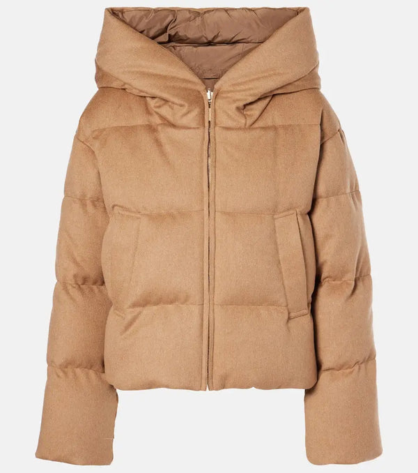 Max Mara The Cube Dalia camel hair puffer jacket | LYBSTORE