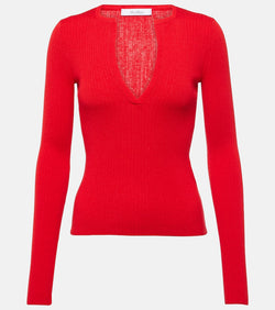 Max Mara Urlo ribbed-knit silk and cashmere sweater