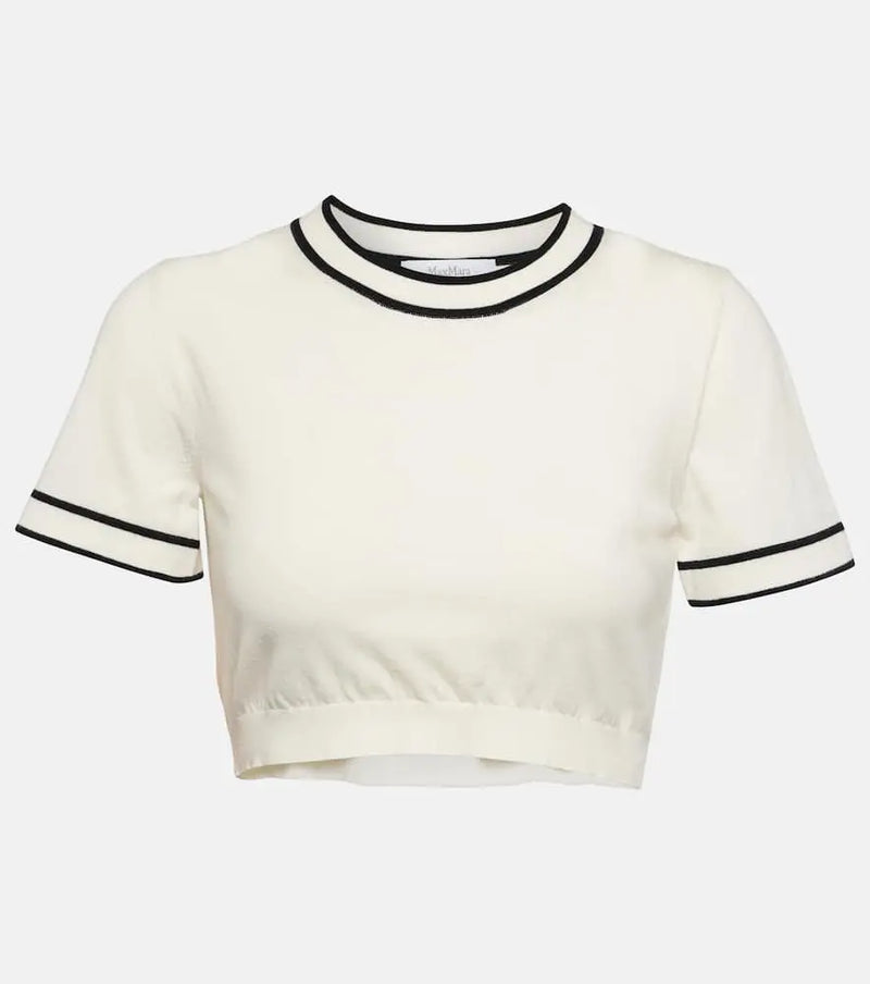 Max Mara Usico cotton-blend crop top