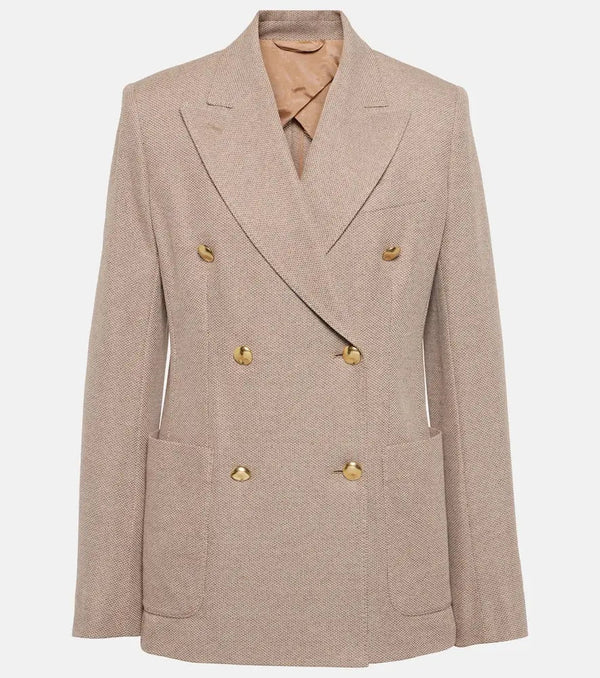 Max Mara Vanadio double-breasted jersey blazer | LYBSTORE