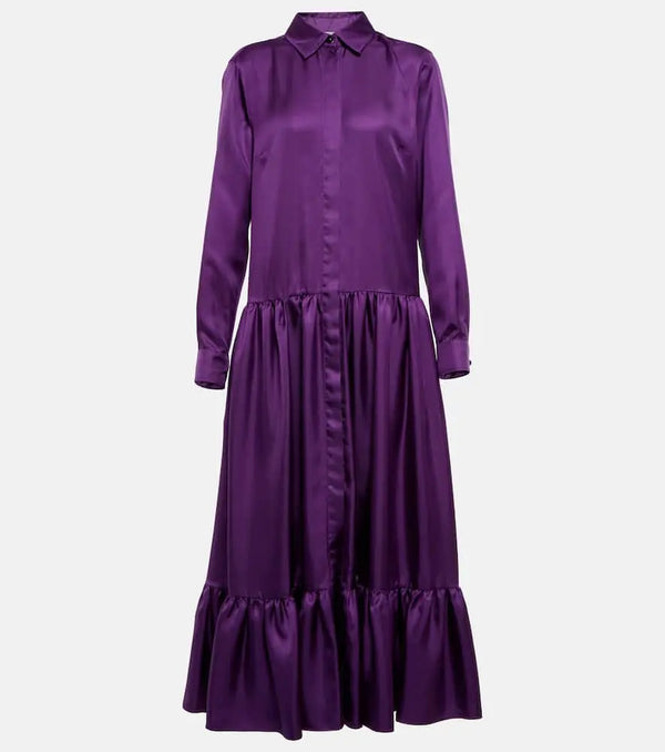 Max Mara Yard silk satin shirt dress | LYBSTORE