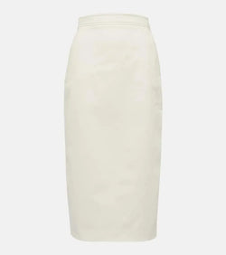 Max Mara Zulia cotton-blend midi skirt | LYBSTORE