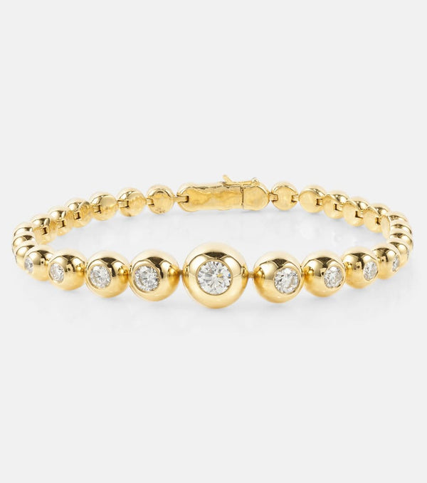 Melissa Kaye Audrey Graduated 18kt gold tennis bracelet with diamonds