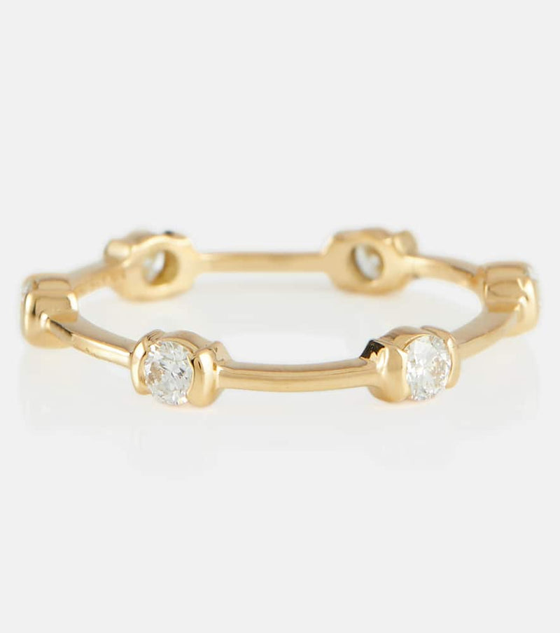 Melissa Kaye Zea 18kt gold ring with diamonds | LYBSTORE