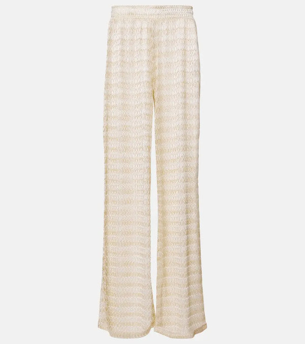 Melissa Odabash Adi lamé wide-leg pants