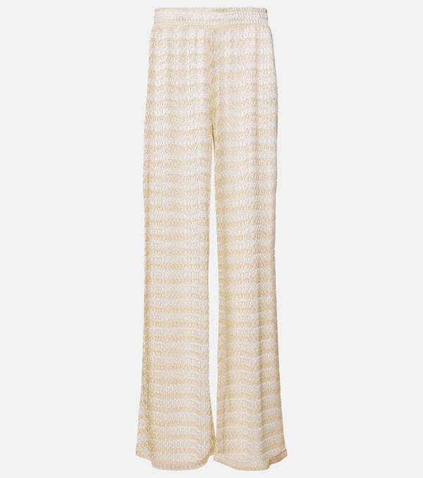 Melissa Odabash Adi lamé wide-leg pants