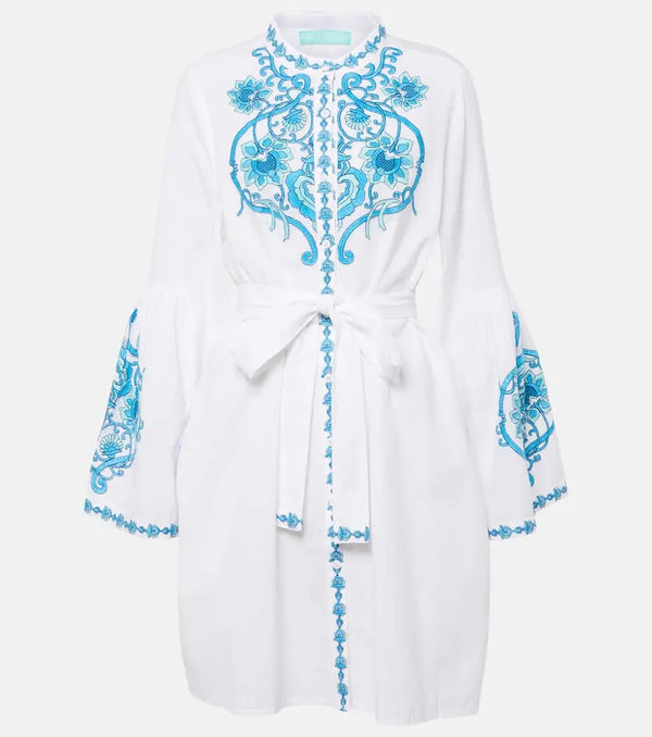 Melissa Odabash Everly cotton and linen minidress