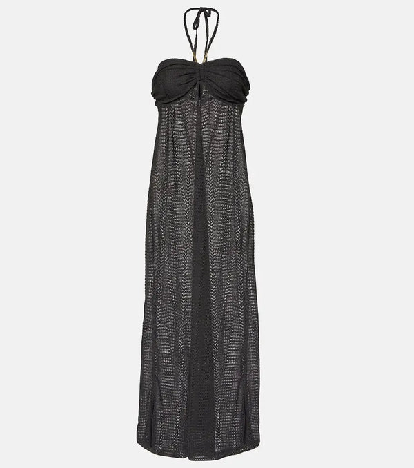 Melissa Odabash Mila halterneck knit maxi dress | LYBSTORE