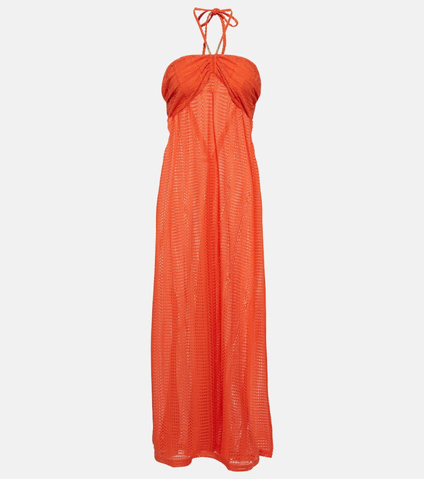 Melissa Odabash Mila halterneck knitted maxi dress | LYBSTORE