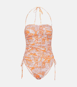 Melissa Odabash Sydney printed bandeau swimsuit