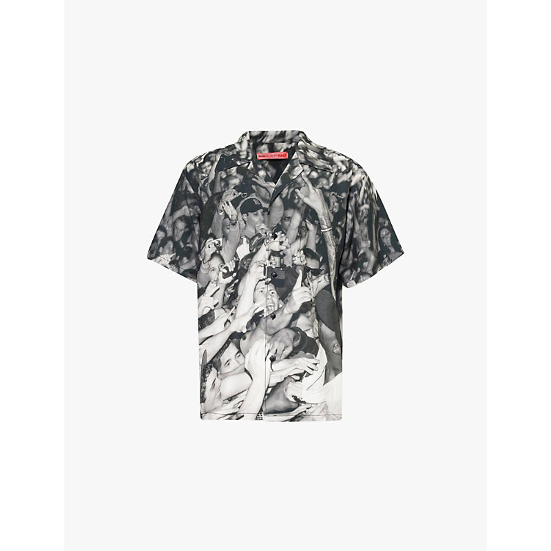 Mens Members Of The Rage Ragetastic photographic-print relaxed-fit woven shirt