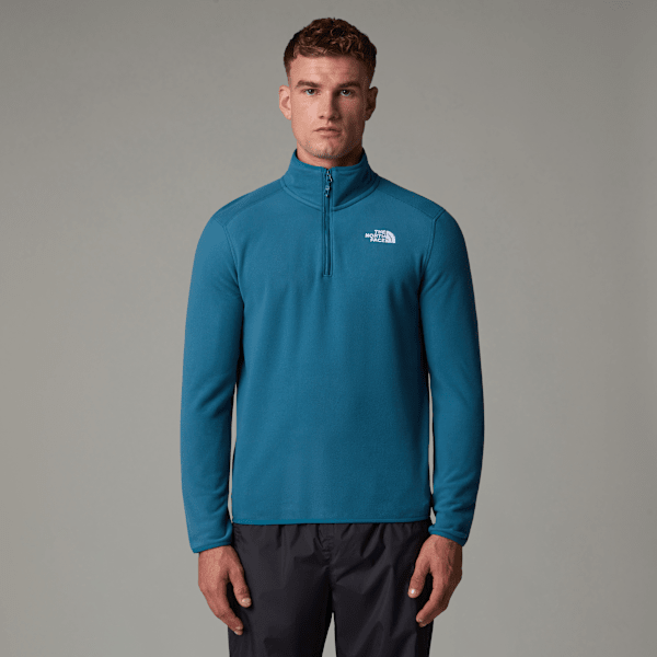 The North Face Men's 100 Glacier 1/4 Zip Fleece Mallard Blue