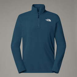 The North Face Men's 100 Glacier 1/4 Zip Fleece Mallard Blue 