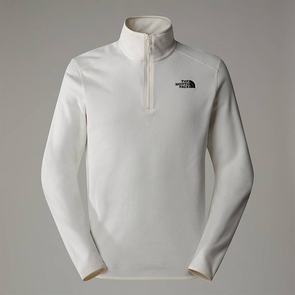The North Face 100 Glacier 1/4 Zip Fleece White Dune-npf male