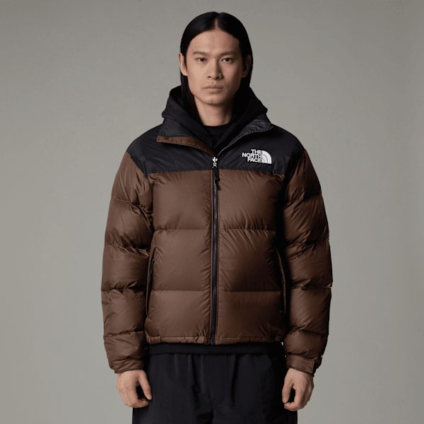 The North Face Men’s Retro Nuptse Jacket Smokey Brown-tnf Black