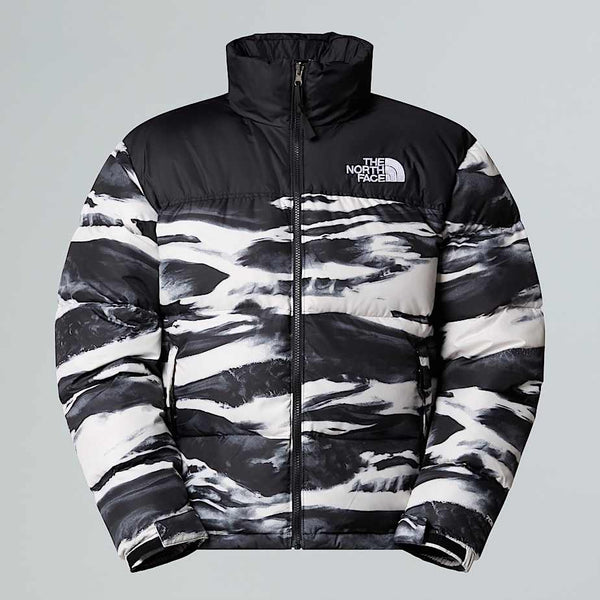 The North Face 1996 Retro Nuptse Printed Jacket Tnf Black Edge Of Light Print-tnf Black male