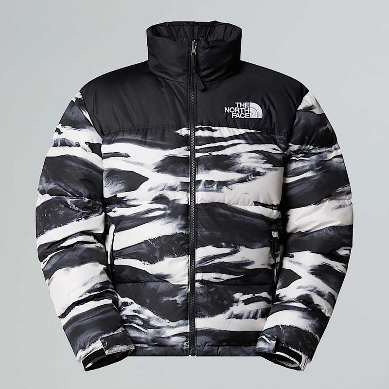 The North Face 1996 Retro Nuptse Printed Jacket Tnf Black Edge Of Light Print-tnf Black male