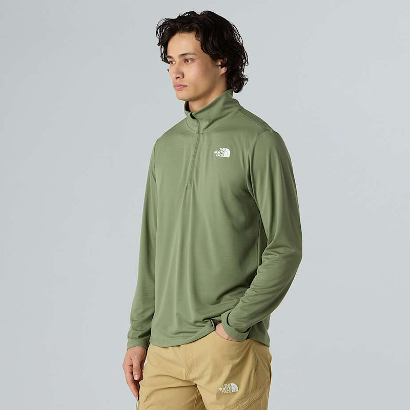 The North Face 24/7 1/4 Zip Long-sleeve T-shirt Bark Mist male