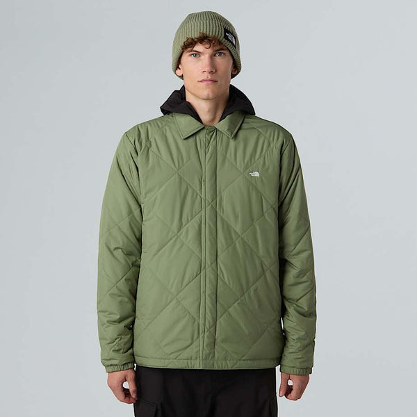 The North Face Afterburner Insulated Flannel Jacket Bark Mist-tnf Black Shadow Plaid male