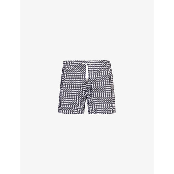 Mens Arne Mosaic elasticated-waist swim shorts | LYBSTORE