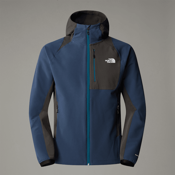 The North Face Men’s Athletic Outdoor Softshell Hooded Jacket Shady Blue-asphalt Grey-npf