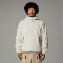 The North Face Men's Campshire Fleece Hoodie White Dune-clay Grey 