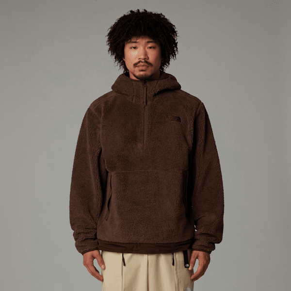 The North Face Men's Campshire Fleece Hoodie Smokey Brown-demitasse Brown 