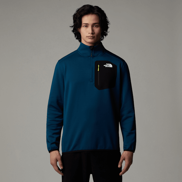 The North Face Crest / Zip Fleece Midnight Petrol-tnf Black