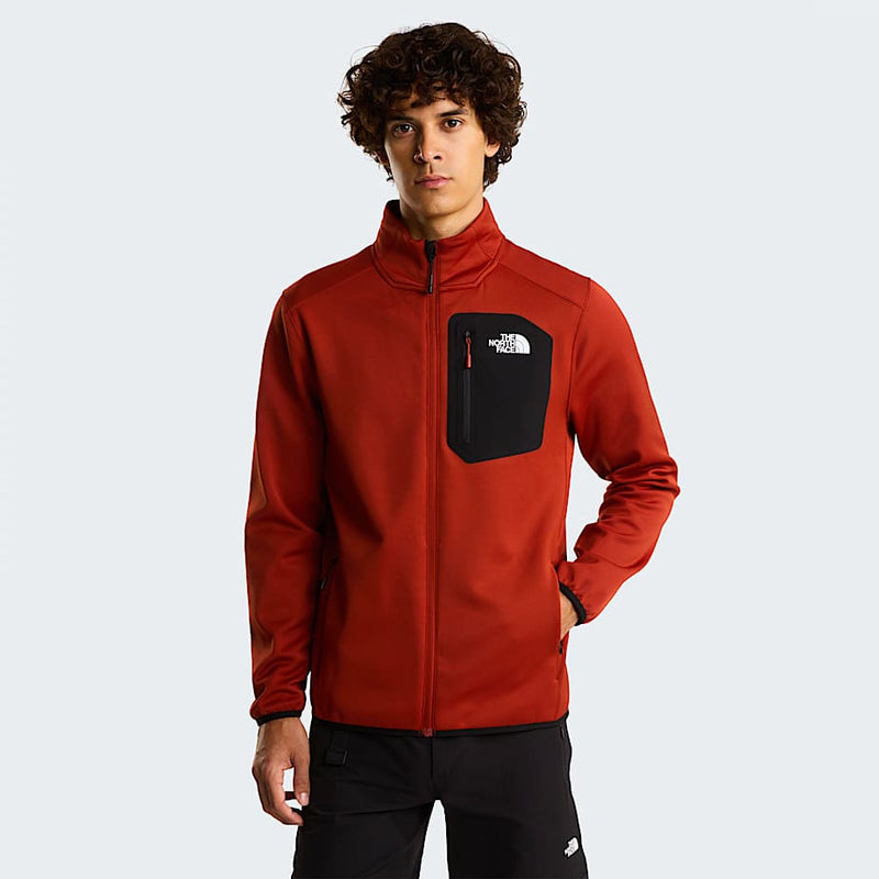 The North Face Crest Full zip Fleece Iron Clay tnf Black