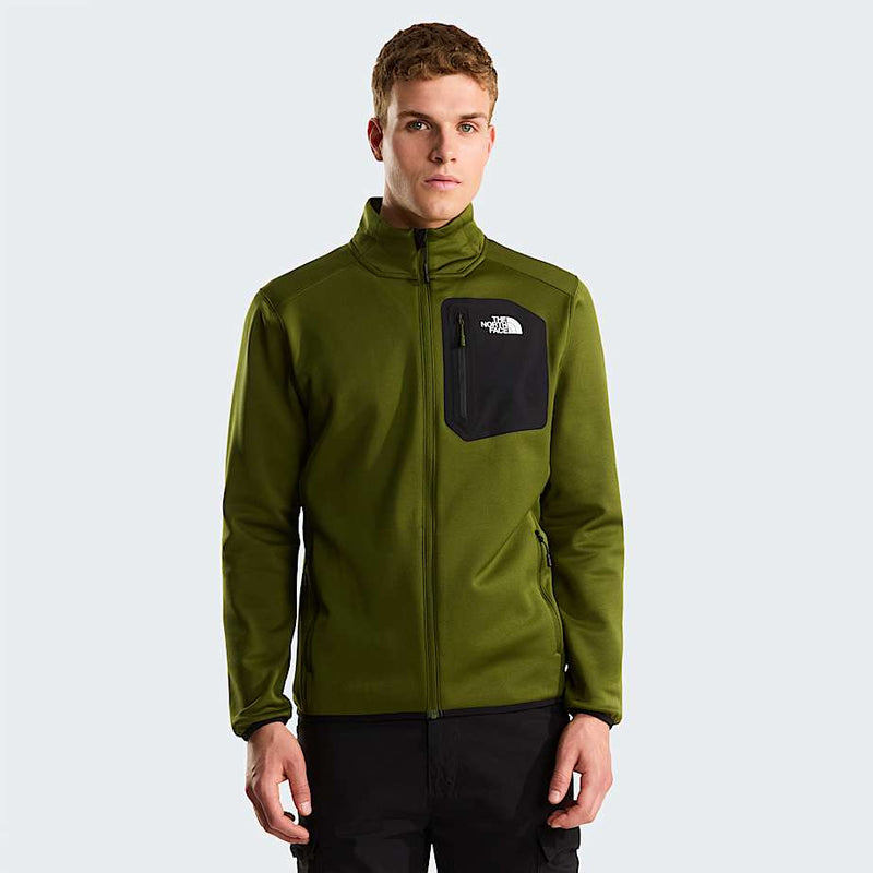 The North Face Crest Full zip Fleece Woodland Green tnf Black
