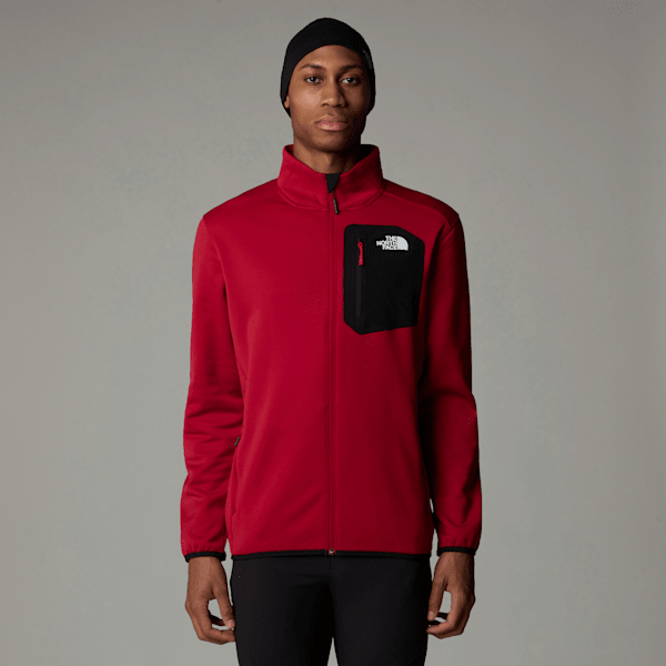 The North Face Men's Crest Full-zip Fleece Garnet Red-tnf Black