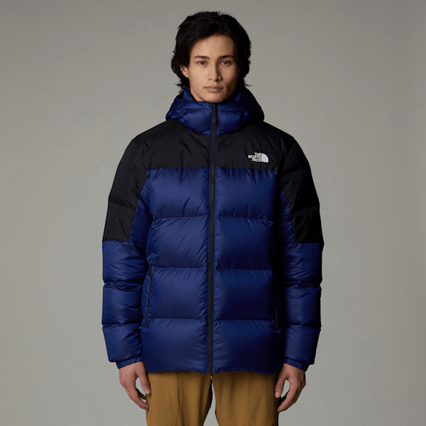 The North Face Diablo Down . Hooded Jacket Tnf Blue Black Heather-tnf Black