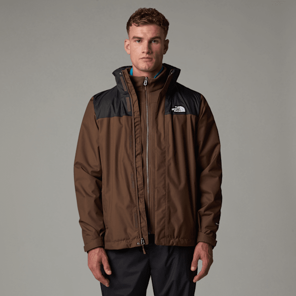 The North Face Evolve Ii Triclimate® -in- Jacket Smokey Brown-tnf Black