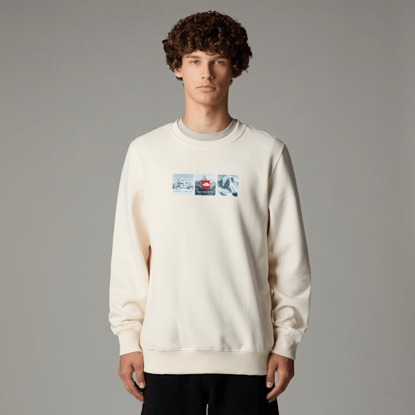 The North Face Men's Expedition System Graphic Sweatshirt White Dune 