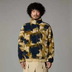 The North Face Men's Extreme Pile Pullover Fleece Midnight Petrol Tnf Bleach Dye Print-tnf Black 