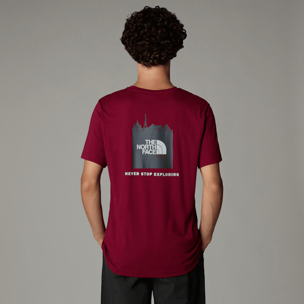 The North Face Men's France Redbox T-shirt Beetroot - Anthracite Grey - White Dune | LYBSTORE