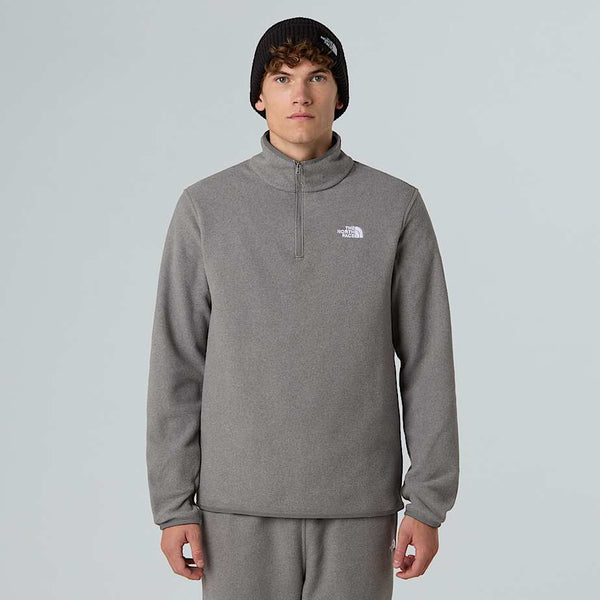 The North Face Glacier 1/4 Zip Fleece Tnf Mid Grey Heather male
