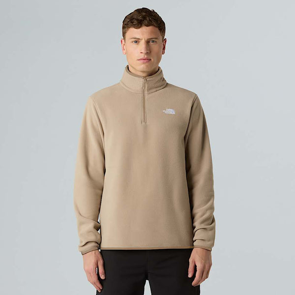 The North Face Glacier 1/4 Zip Fleece Mushroom Grey male