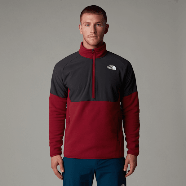 The North Face  Glacier Heavyweight 1/2 Zip Fleece Garnet Red-asphalt Grey