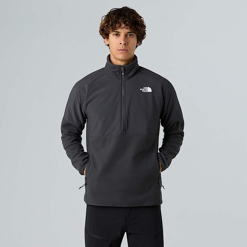 The North Face Glacier Heavyweight 1/2 Zip Fleece Asphalt Grey-asphalt Grey-tnf Black male
