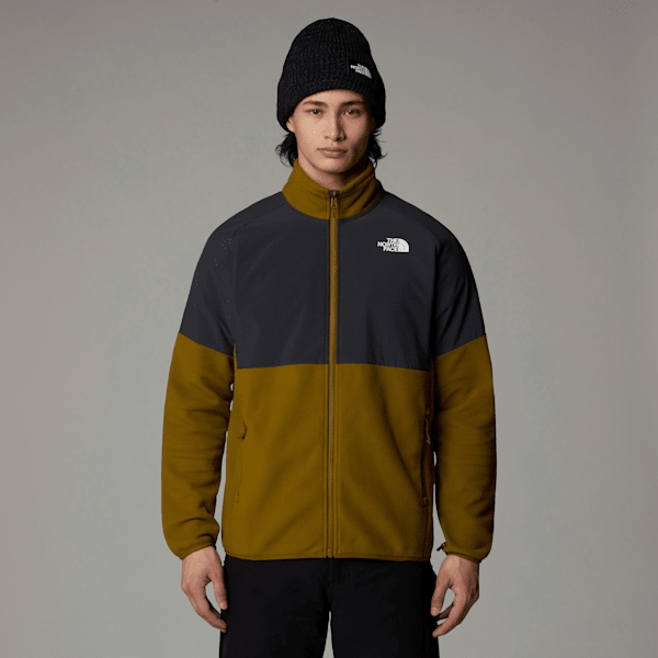 The North Face Glacier Heavyweight Full-zip Fleece Moss Green-asphalt Grey