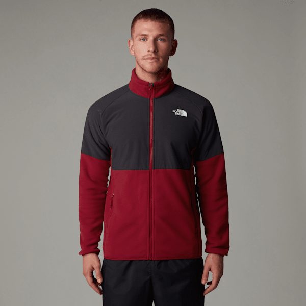 The North Face Men's Glacier Heavyweight Full-zip Fleece Garnet Red-asphalt Grey 