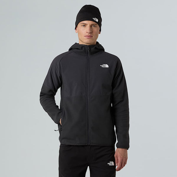 The North Face Glacier Heavyweight Full-zip Hooded Fleece Asphalt Grey-asphalt Grey-tnf Black male
