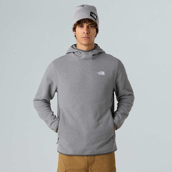The North Face Glacier Hooded Pullover Fleece Tnf Mid Grey Heather male