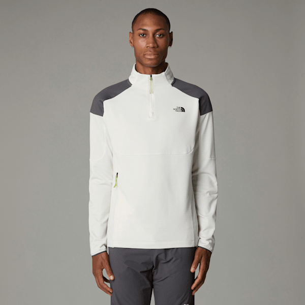 The North Face Men's Kikash 1/4 Zip Sweatshirt White Dune 