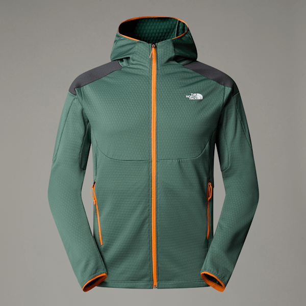 The North Face Kikash Hooded Jacket Duck Green-asphalt Grey-digital Orange