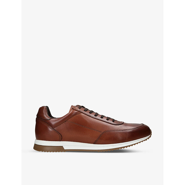 Mens Loake Bannister tonal-stitching leather low-top trainers | LYBSTORE