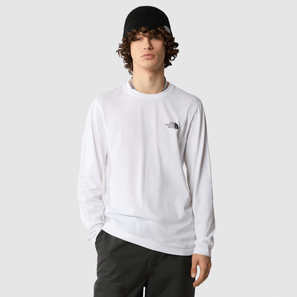 The North Face Men’s Long-sleeve Simple Dome T-shirt Tnf White | LYBSTORE