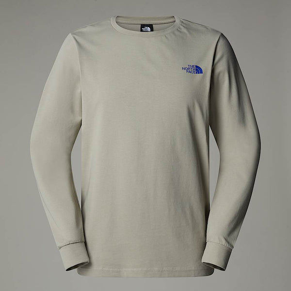The North Face Long-sleeve Topographic T-shirt Clay Grey male